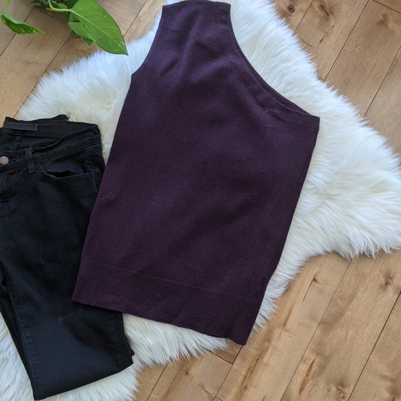 👕BANANA REPUBLIC - Wool/Cashmere Blend One Shoulder - Picture 2 of 7